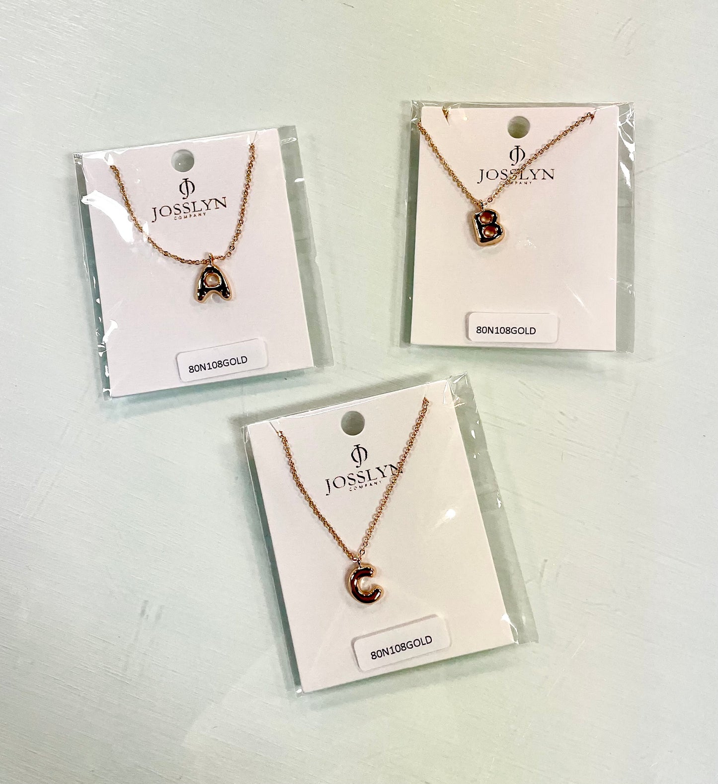 Bubble Balloon Initial Necklace