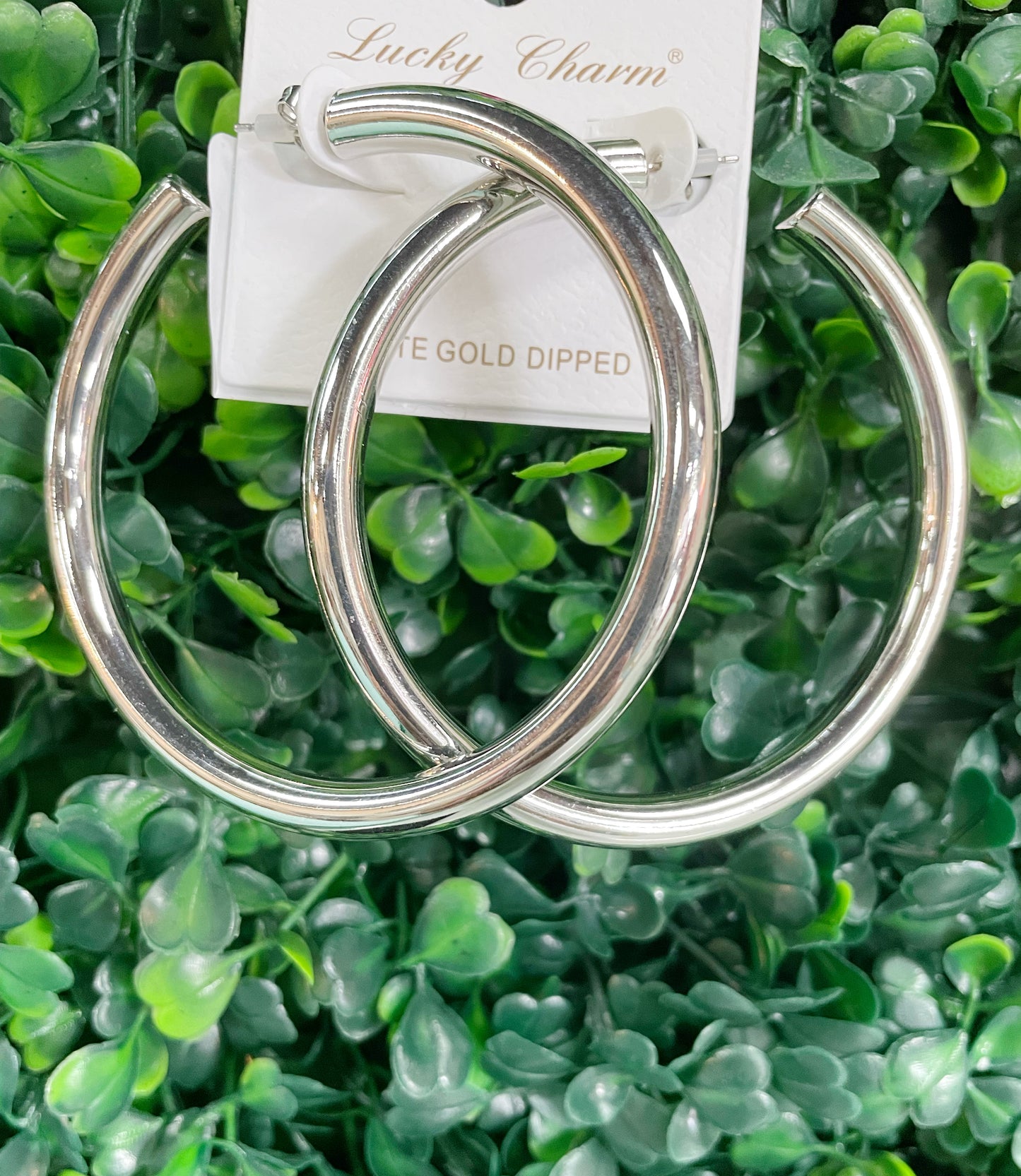 Silver hoop earrings