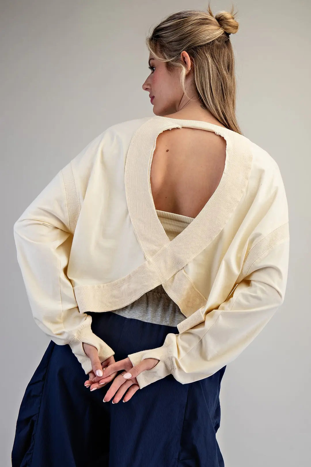 Bone Backless Top