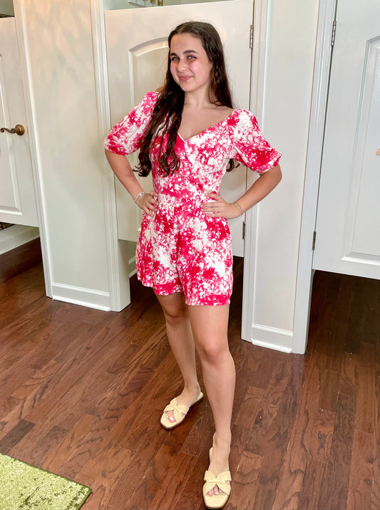 Coral Crush Romper