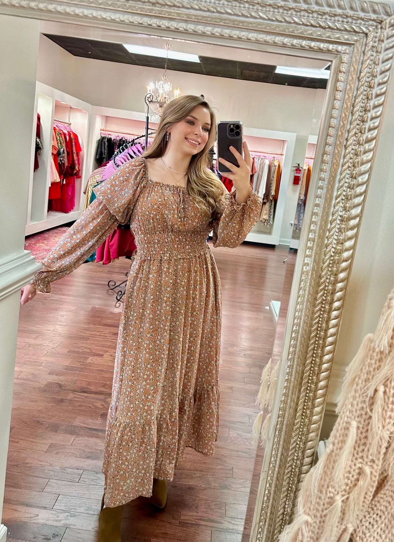 Ditsy Floral Midi Dress