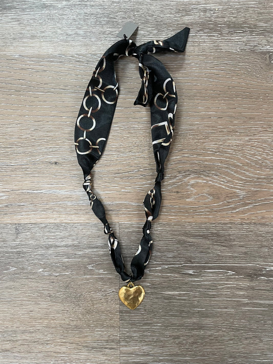 Mini Scarf Heart Necklace
