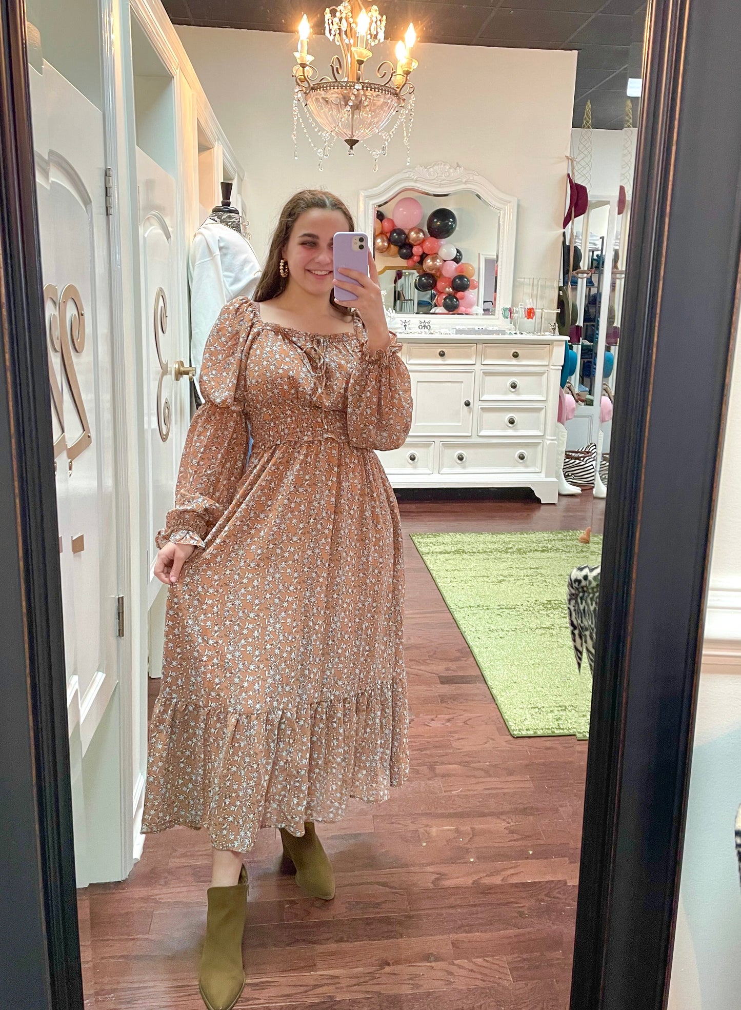 Ditsy Floral Midi Dress