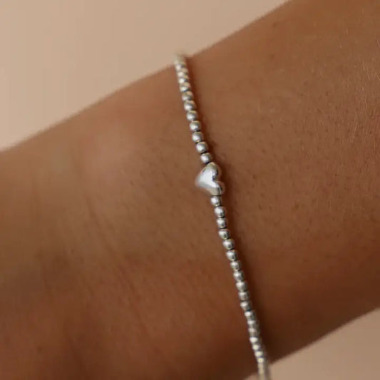 Beaded Heart Bracelet
