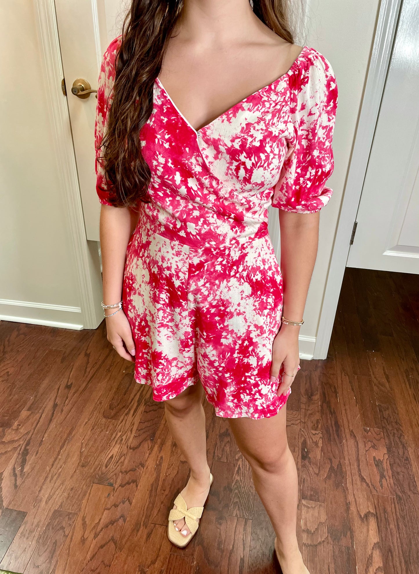 Coral Crush Romper