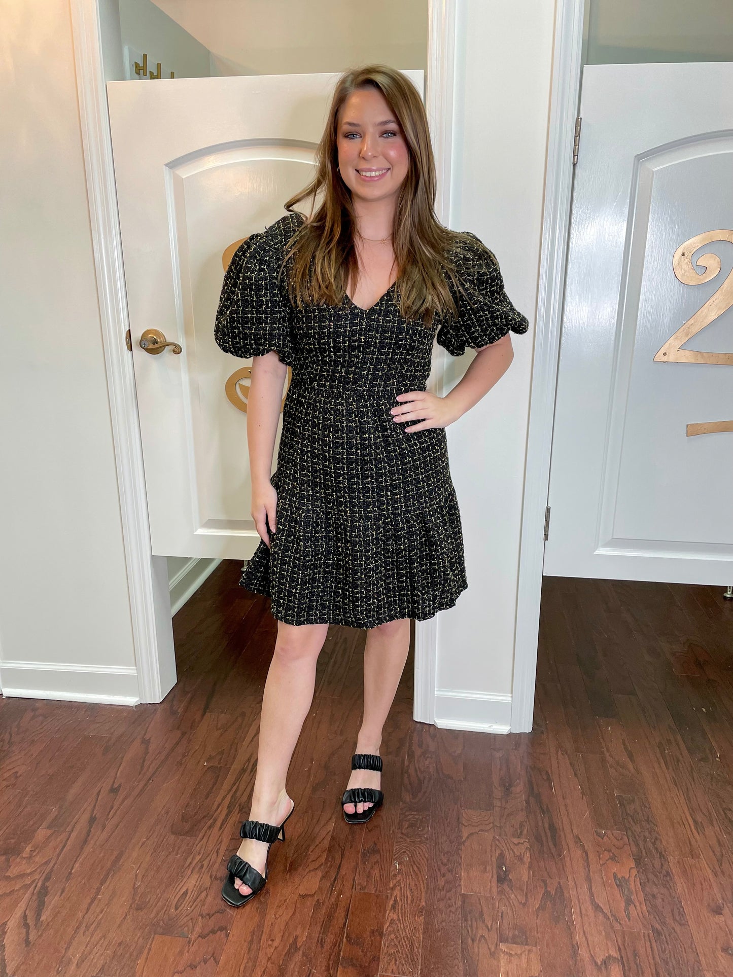 Carrol Zaylee Tweed Mini Dress