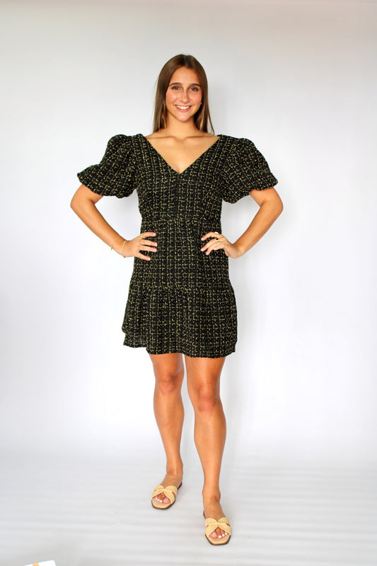Carrol Zaylee Tweed Mini Dress