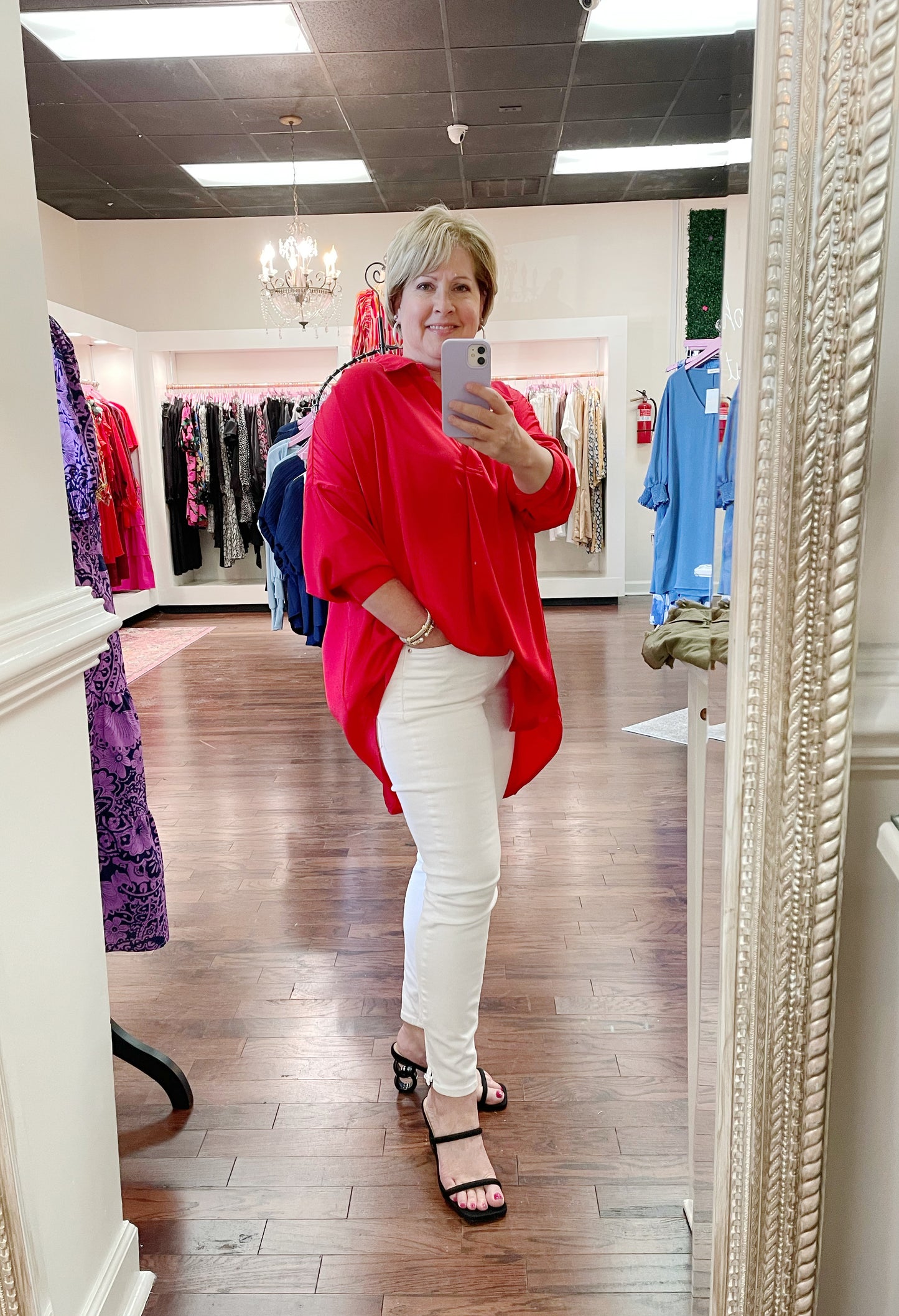 Tab Collar Blouse Top