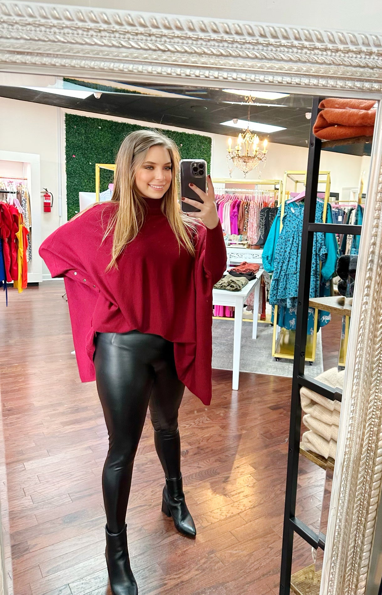 Coated Faux Leather Leggings