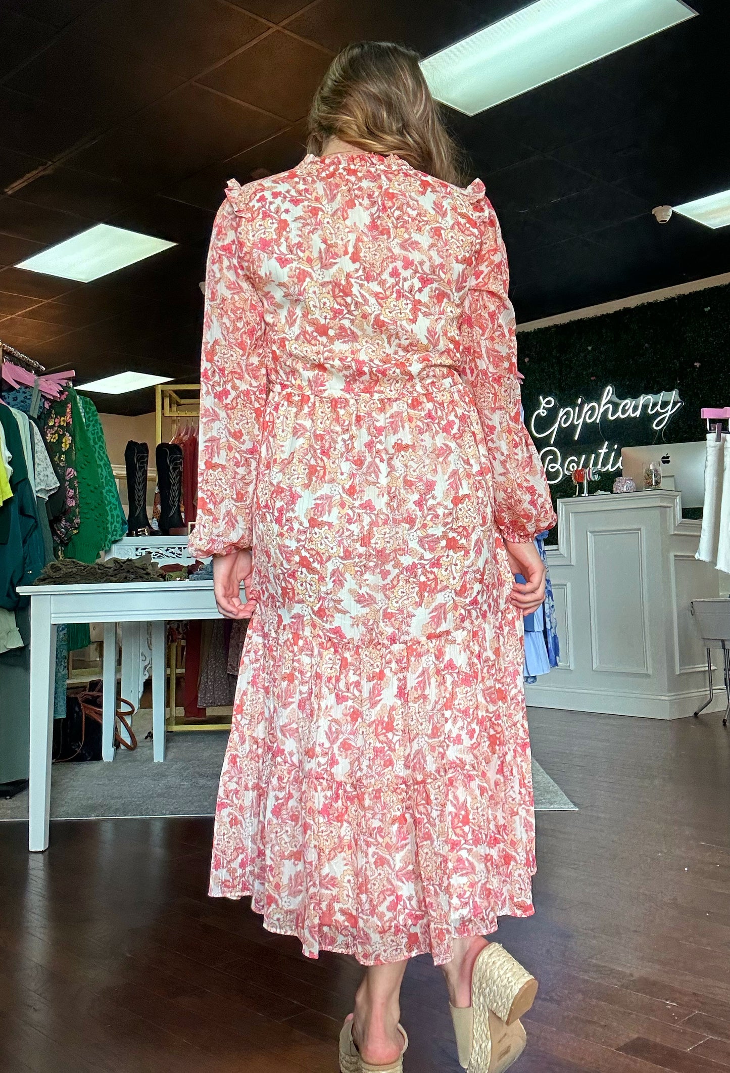 Mariella Vintage Floral Tiered Dress