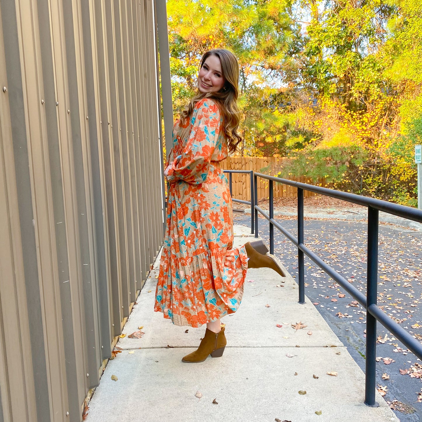 Suede Block Heel Bootie