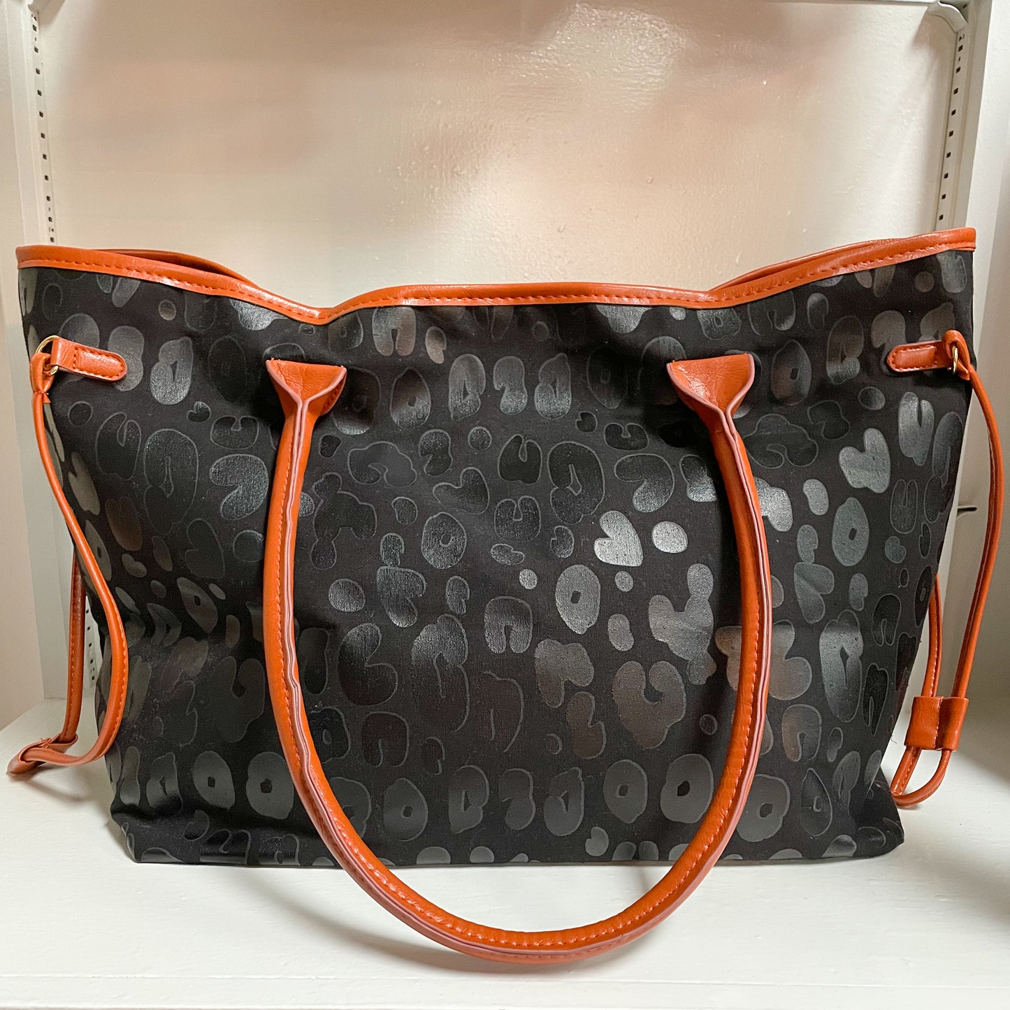 Black Leopard Weekender Bag