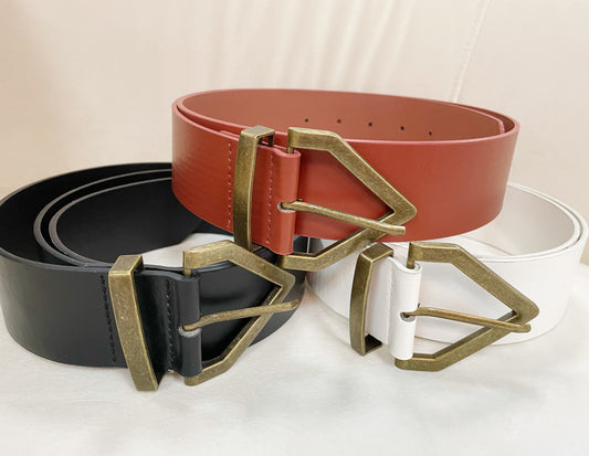 Diamond Pointed Buckle Belts