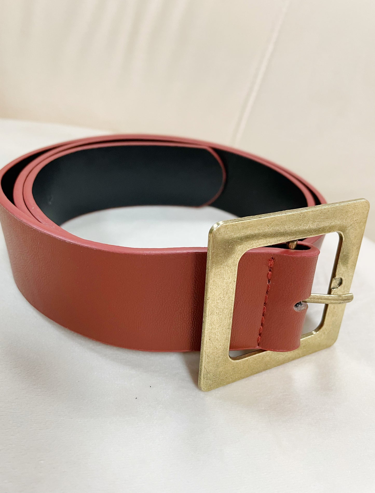 Classic Oversized Square Buckle Belt