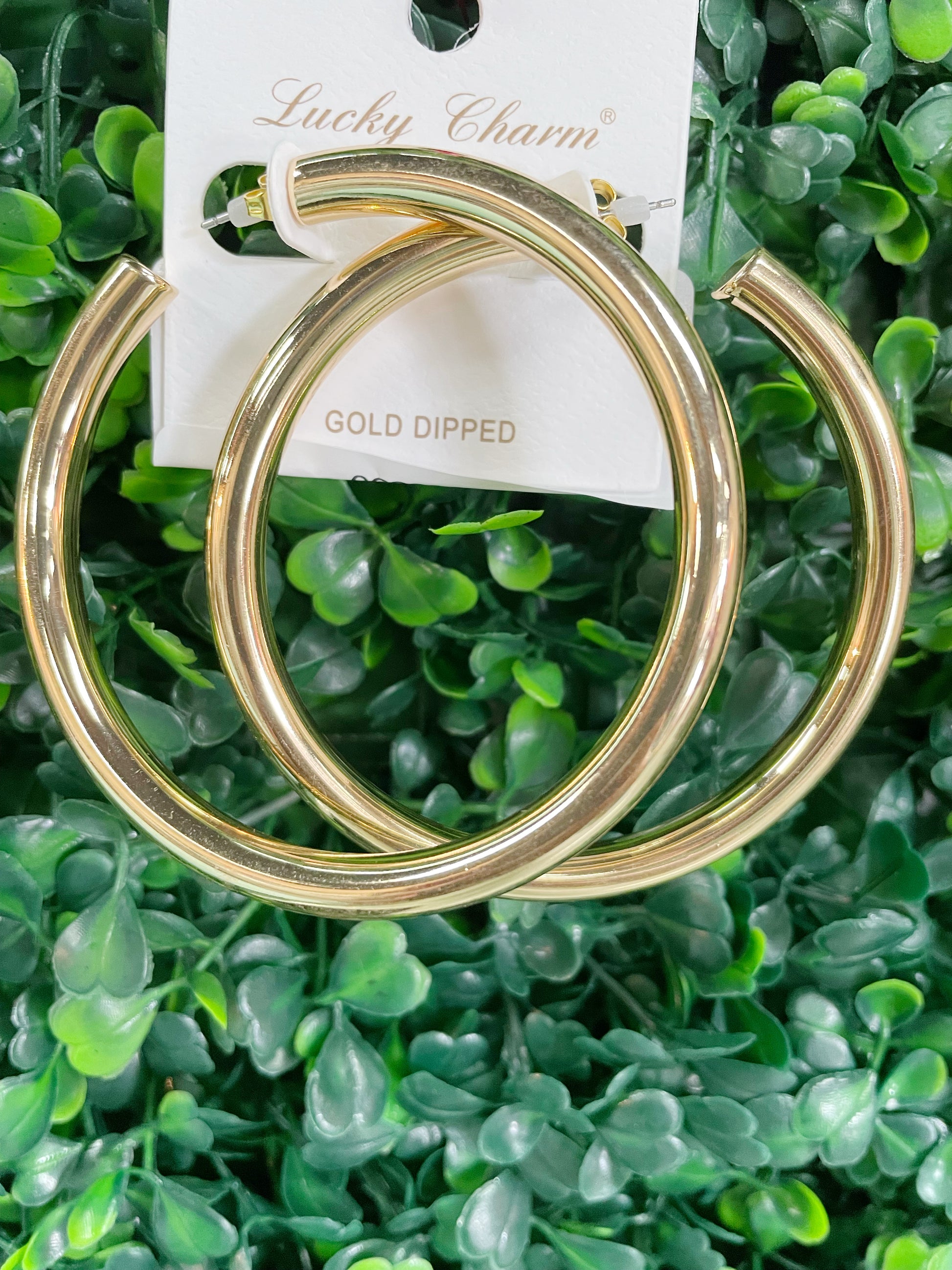 Gold hoop earrings