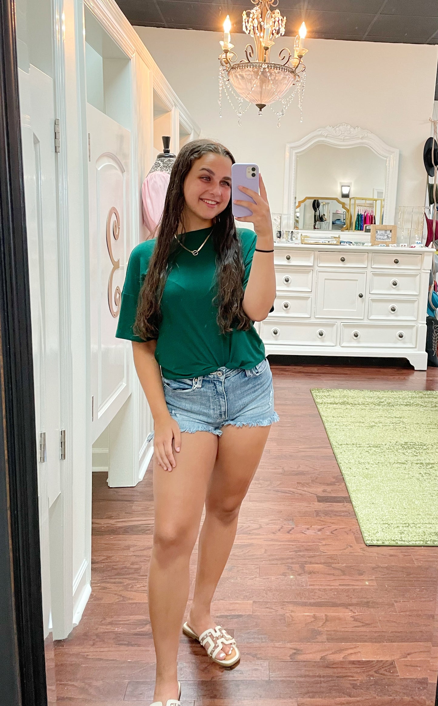 Everyday Cropped Jersey Knit Tee