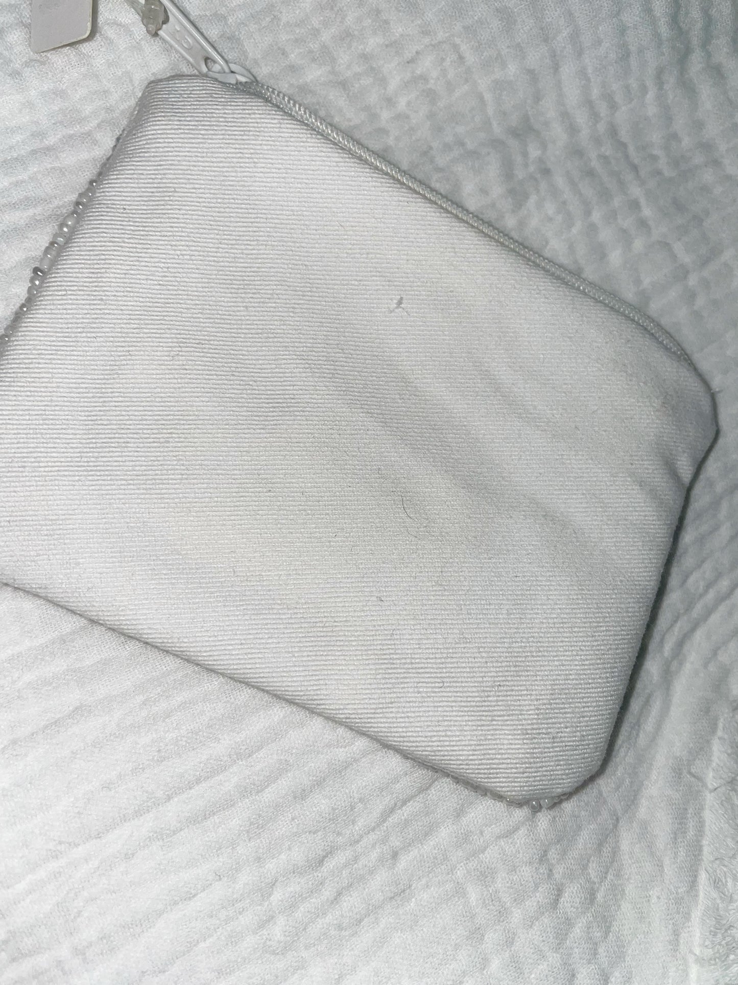 Flower Cow Print Beaded Coin Purse