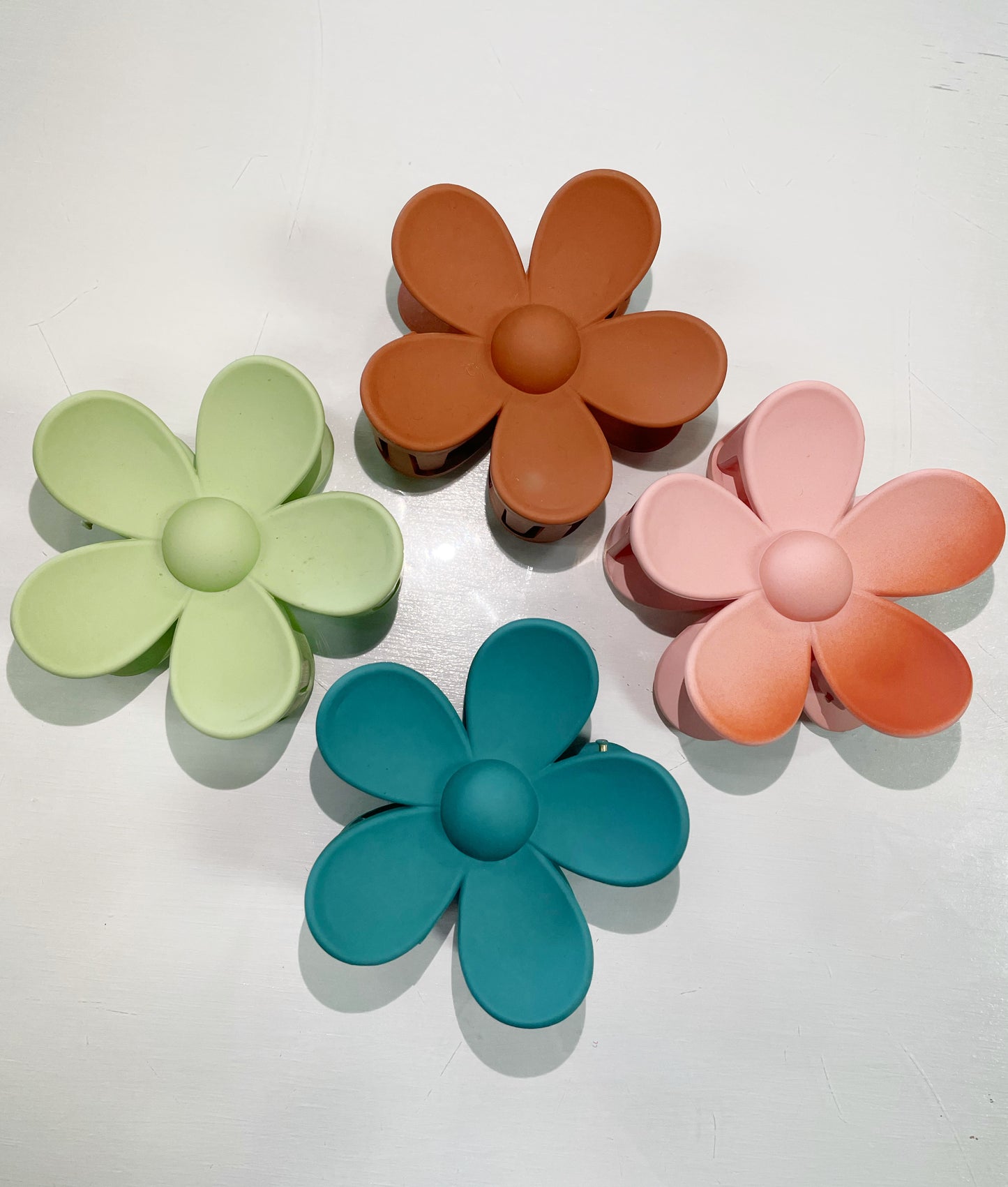 Oversized Matte Flower Hair Claw Clips