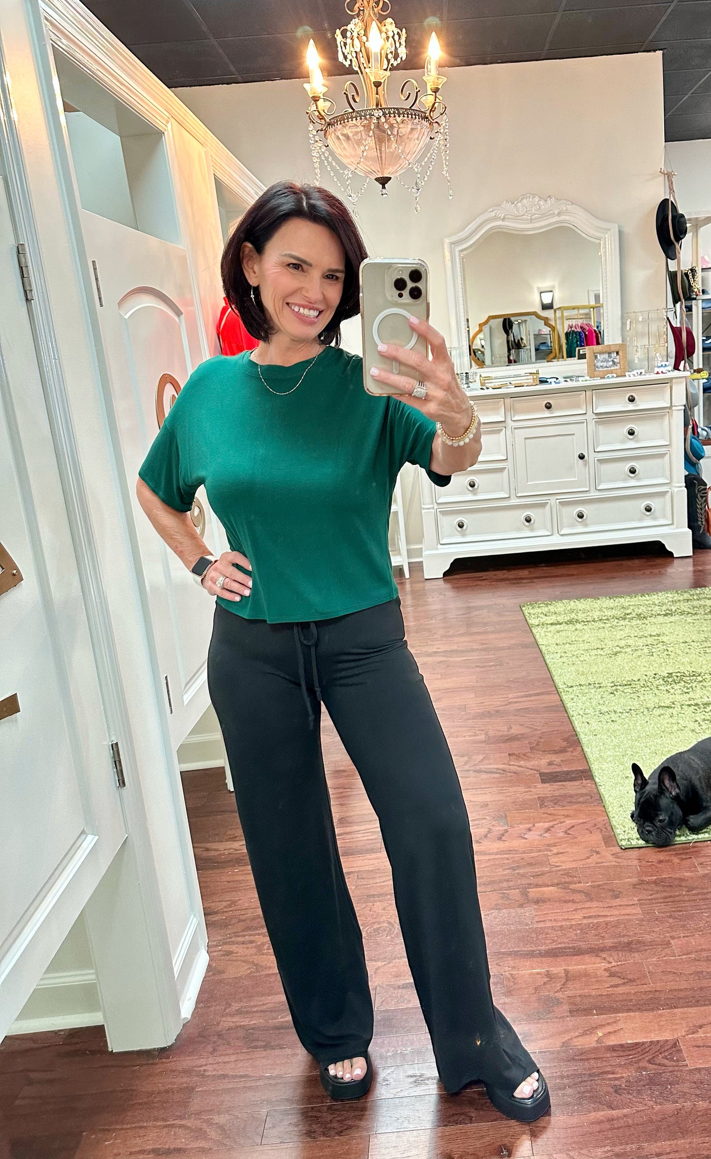 Everyday Cropped Jersey Knit Tee