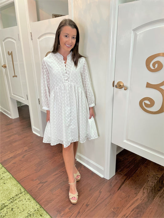 Chiffon Jacquard Dress