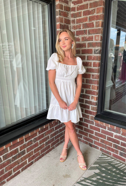 Bandage Summer Cotton Fabric Dress