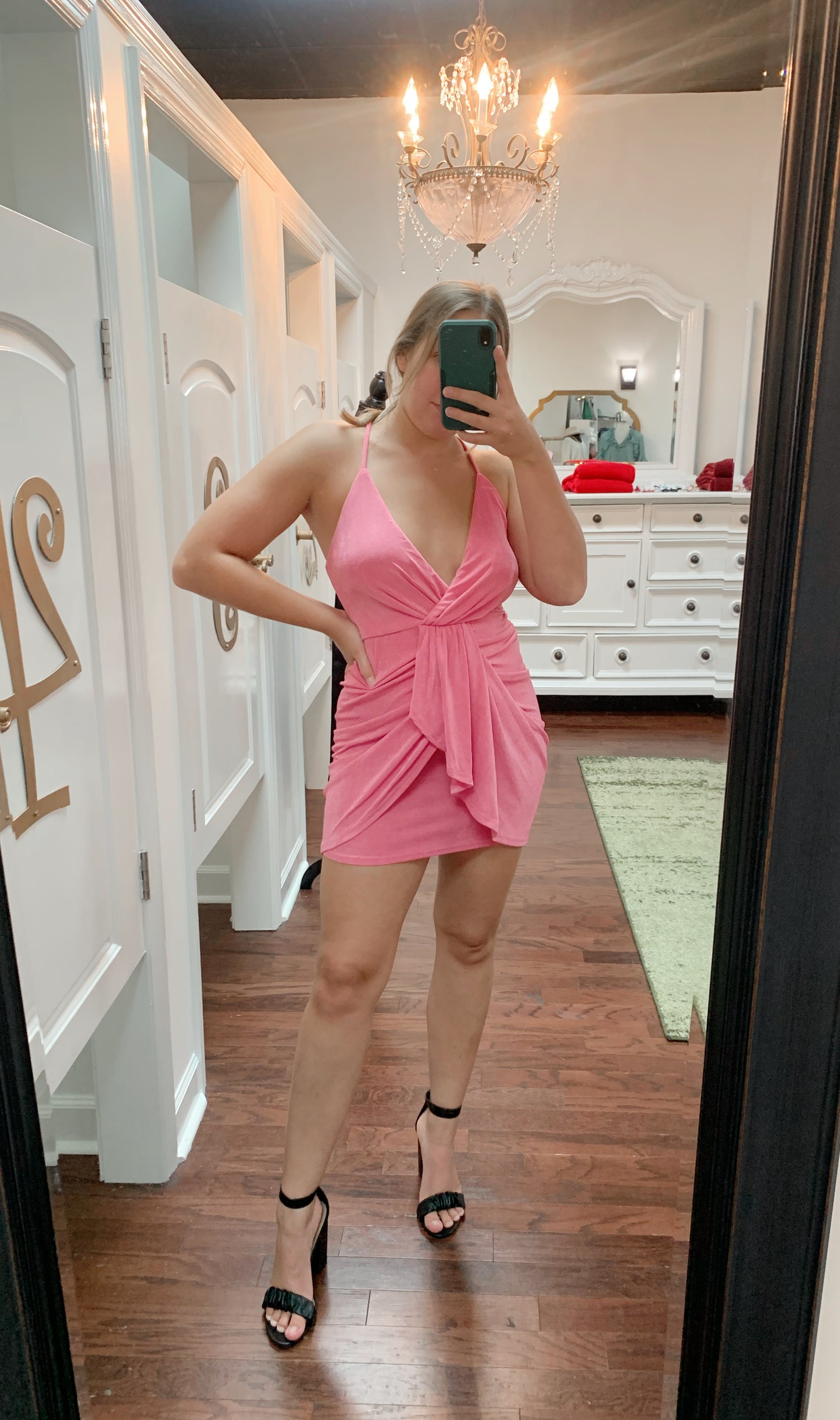 Slinky Draped Mini Dress