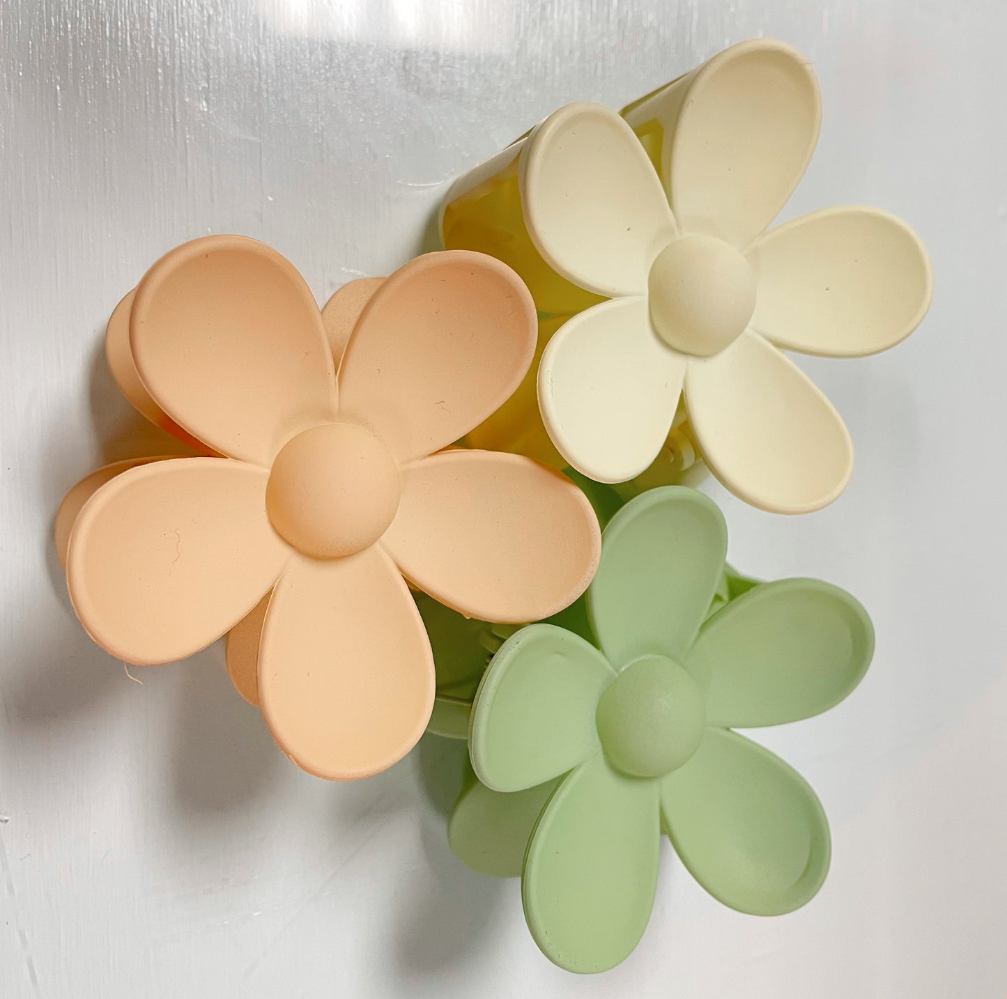 Oversized Matte Flower Hair Claw Clips