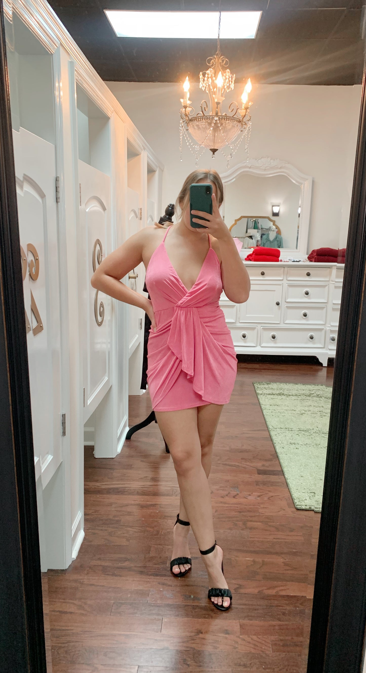 Slinky Draped Mini Dress