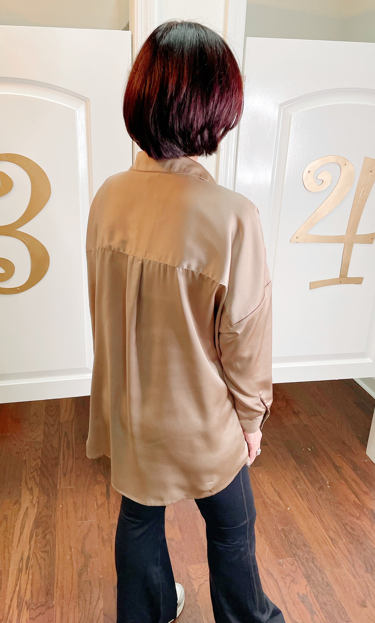 Tab Collar Blouse Top