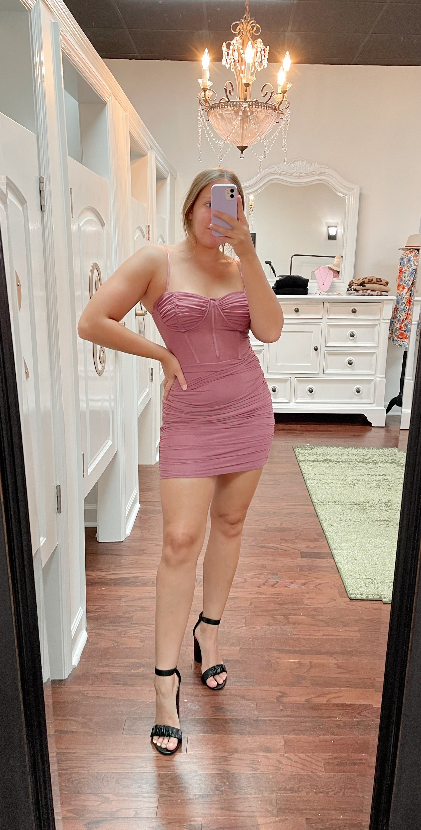 Sleeveless Mesh Bodycon Dress